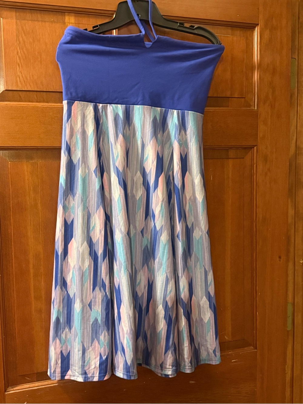 Prana Solana Halter Dress Size L Blue and Purple